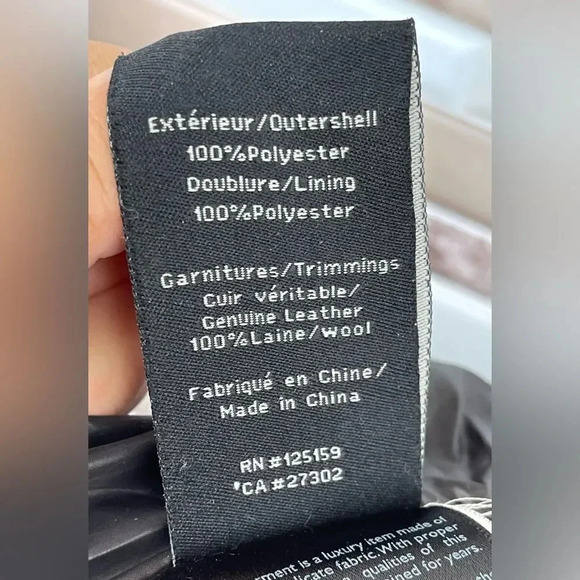 Mackage Black Leather Trim /wool jacket size small - Picture 14 of 17